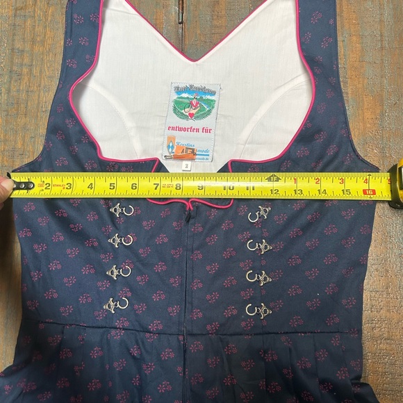 German Austrian Oktoberfest Vintage Dress - 38 / 8 - Picture 8 of 10